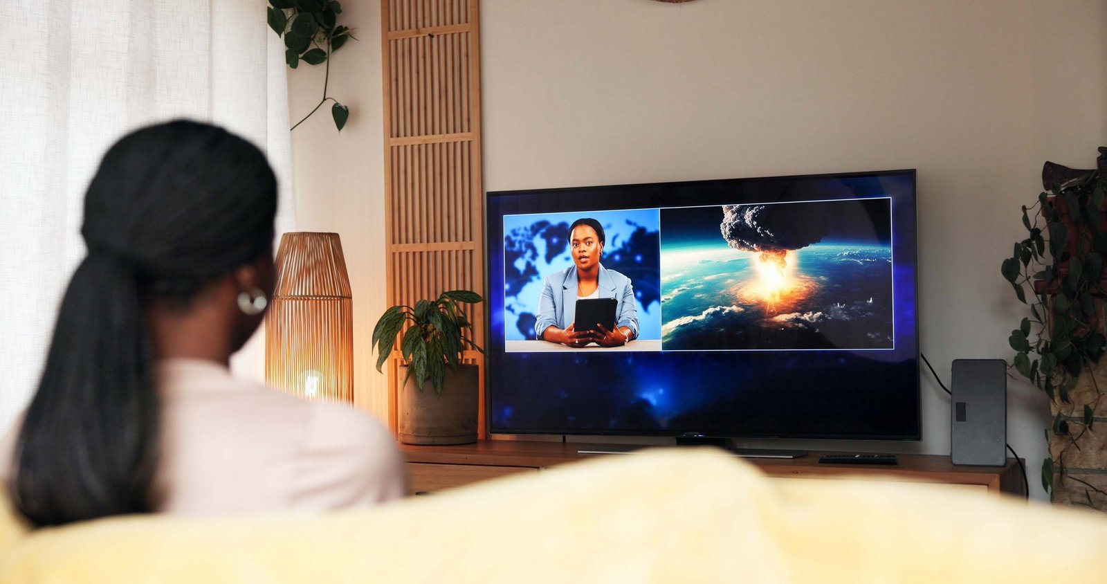 Person schaut Streaming-Video ohne WLAN-Abbrüche