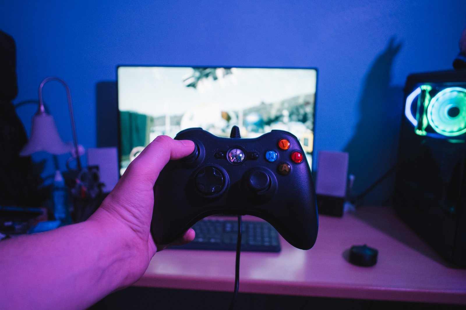 Gaming-Setup mit stabiler Internetverbindung